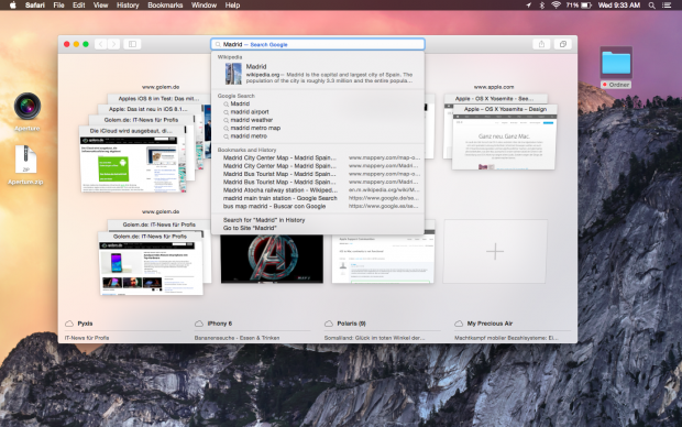 Auch Safaris Suche wurde &uuml;berarbeitet. (Screenshot: Golem.de)